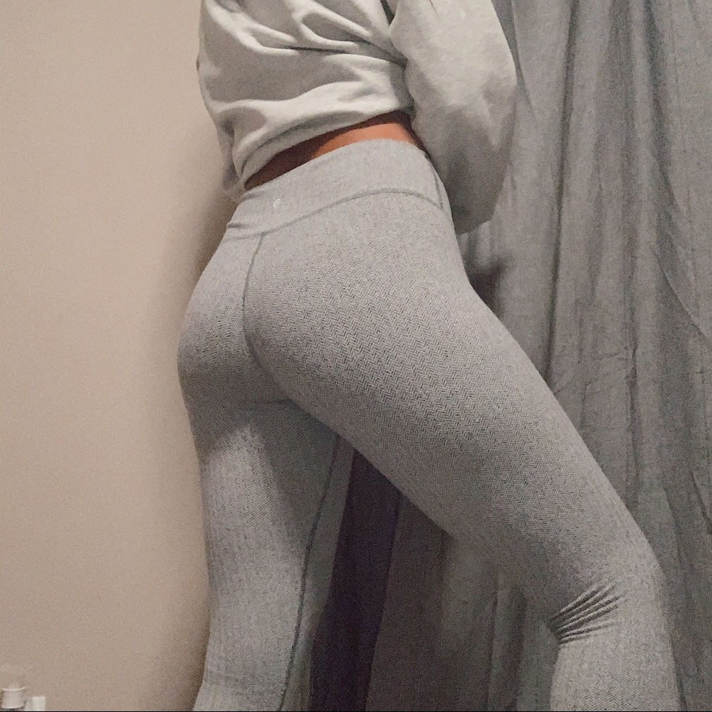 Lululemon Full Length Chevron Light Grey Leggings